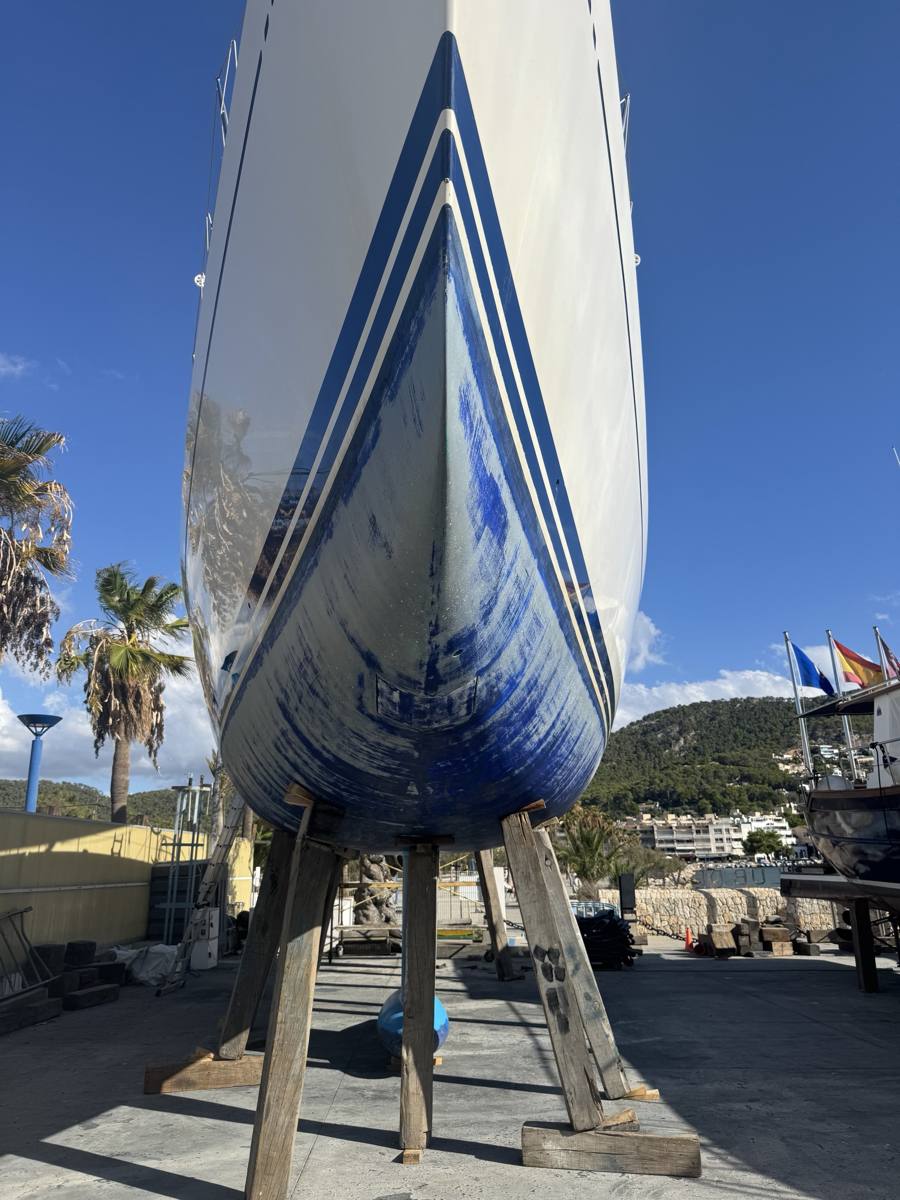 Obra viva, Gold Wave Yacht Painting – foto 1